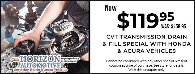 CVT Transmission Drain and Fill Special 